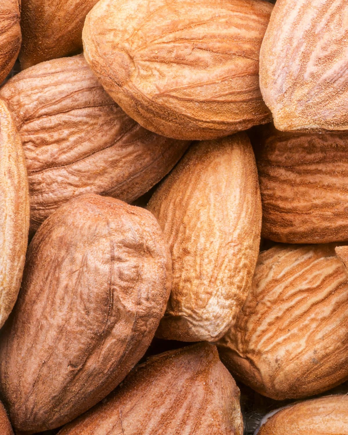 Almond kernels, close up