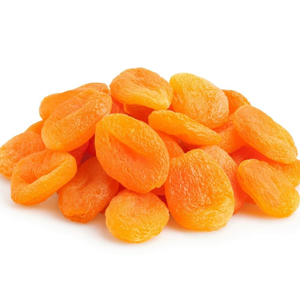 A pile of BM Turkish dried apricots